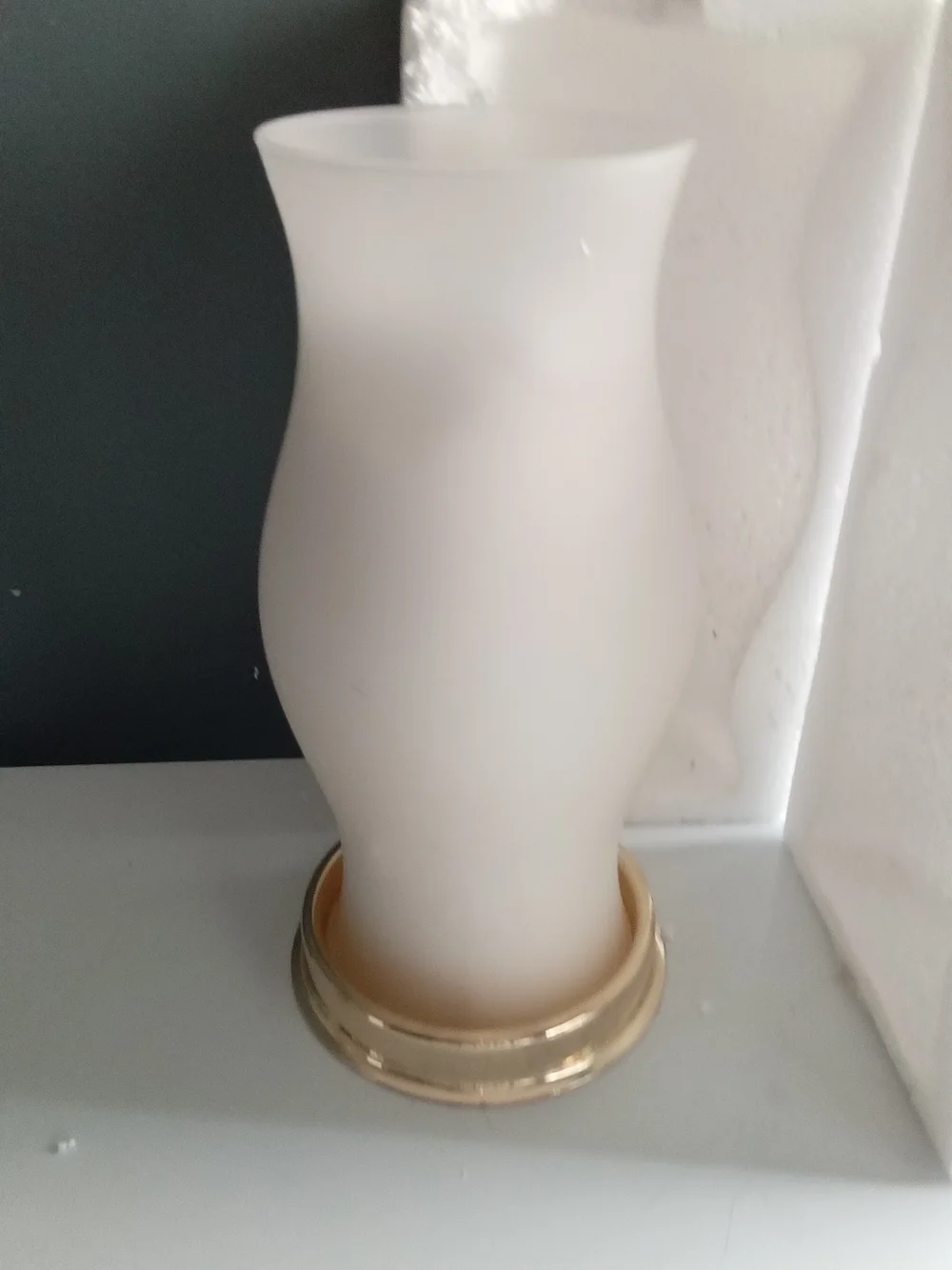 GKI Bethlehem Lighting 12 Inch Frosted Glass Hurricane Vase LED Amber Candle